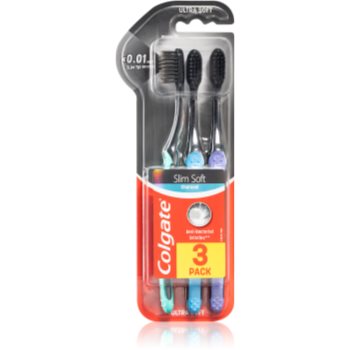 Colgate Slim Soft Active Periuțe de dinți moi cu cărbune activ - imagine 2